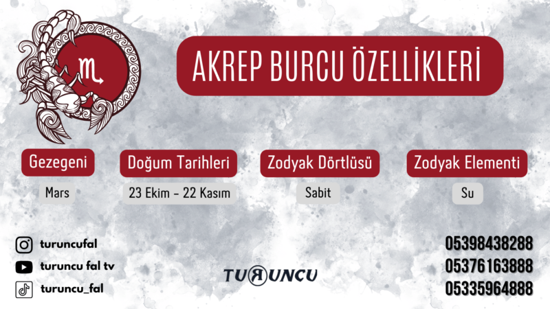 Akrep Burcu Özellikleri