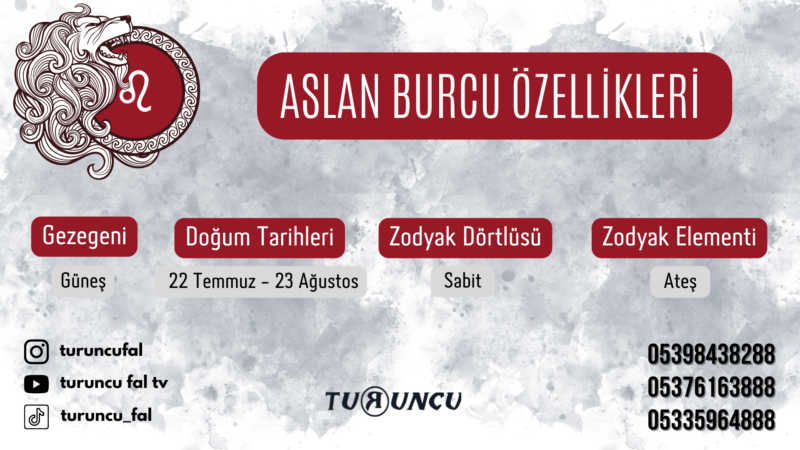 Aslan Burcu Özellikleri